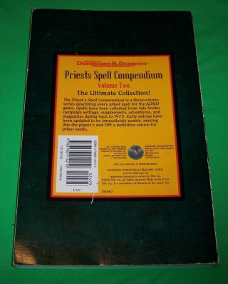 VINTAGE 1999 TSR DUNGEONS & DRAGONS PRIEST ' S SPELL COMPENDIUM VOLUME TWO 3