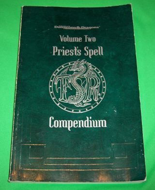 VINTAGE 1999 TSR DUNGEONS & DRAGONS PRIEST ' S SPELL COMPENDIUM VOLUME TWO 8