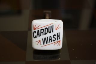 Cardui Wash Antique Porcelain Apothecary Drug Cabinet Knob Drawer Pull