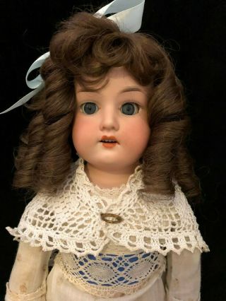 Antique German Armand Marseille 370 Bisque Shoulder Head 20 " Doll