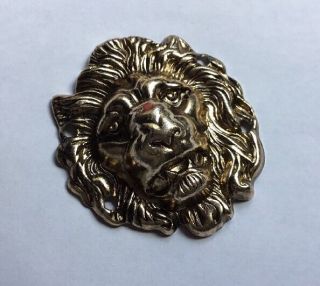 Antiqued Brass / Bronze Lion Head Jewellery Decorative Stamping / Embellishment