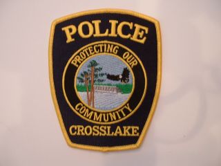 Crosslake Police Obsolete Cloth Shoulder Patch Minnesota Usa