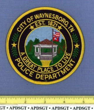 Waynesboro Tennessee Sheriff Police Patch City Park Bandstand Gazebo