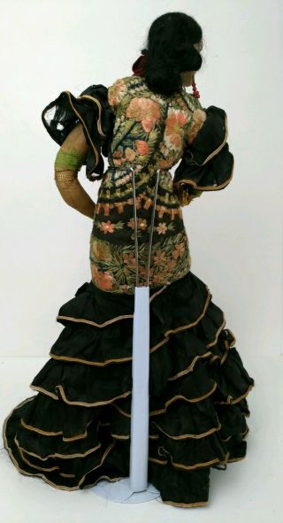 Vintage Flamenco Dancer Cloth Ethnic Doll Old Antique Spain Spanish 21 