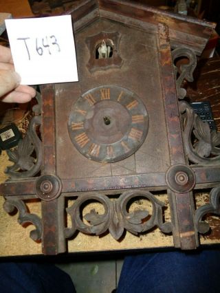 Antique - Cuckoo Clock/parts - Ca.  1900 - With Inlay - T643