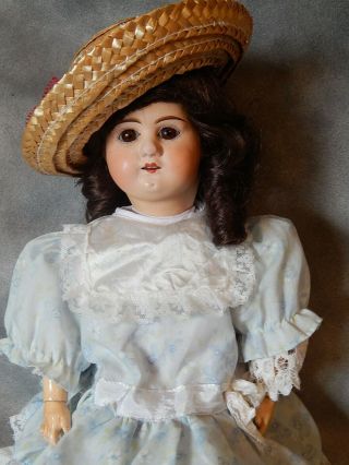 Antique Papermache/composition Socket Head Doll On Jointed Body