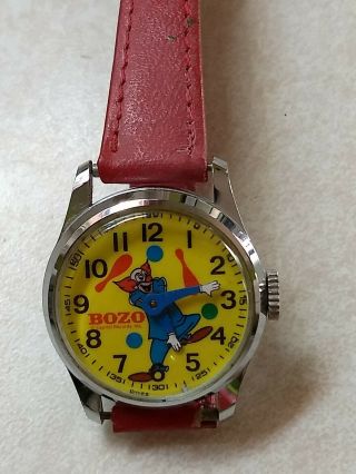 Vintage Bozo The Clown Character Watch Wind Up Capitol Records 1970s