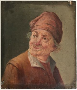 Antique Painting - Dutch School Early 19th Century - A Man Smiling