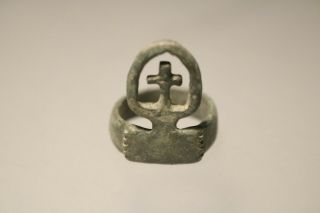 Ancient Fantastic Roman Bronze Key Ring 1st - 4th Century Ad