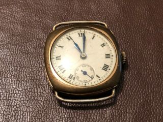 Vintage Mens Sheba 17 Jewels Swiss Made Wristwatch Movement And Case Gold Filled