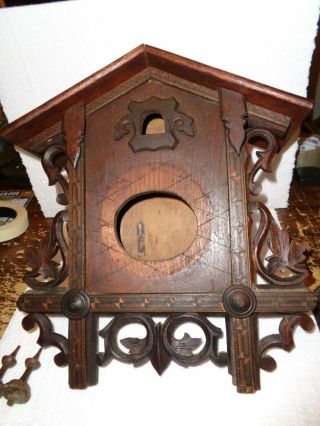 Antique - Cuckoo Clock/parts - Ca.  1900 - With Inlay - T641