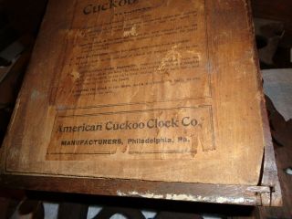 Antique - Cuckoo Clock/Parts - Ca.  1900 - With Inlay - T641 7