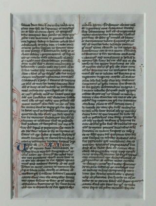 Antique 15thC or Earlier Hand Painted Illuminated Manuscript Page 1 3