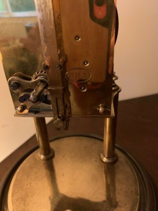 BHA Marked Gustav Becker? 1907? Torsion Anniversary Clock Suspension Wire Broken 6