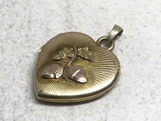 Antique Vintage Signed 1/20 12k Gold Filled Heart Locket Pendant