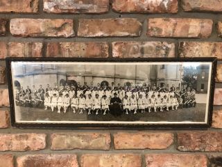 Vintage 25” X 8” Catholic School Class Graduation Photo | Panoramic | Framed