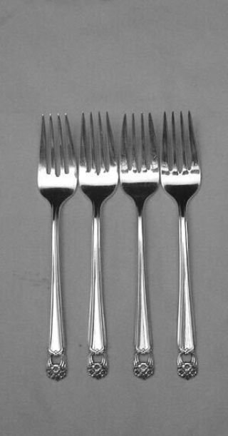 1847 Rogers Silverplate Eternally Yours Floral Salad Fork 8