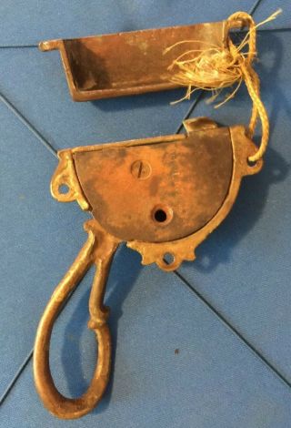 Antique Ornate Brass Latch for Ice Box 2 Piece,  Vintage Hardware 6
