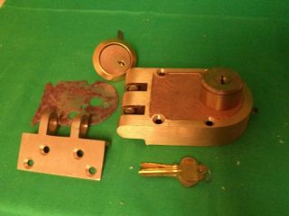 Vintage Brass Segal Single Deadbolt Lock