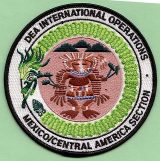 C34 Vwhite Dea Mexico Central America Intl Ops Fed Police Patch Hidta Drugs