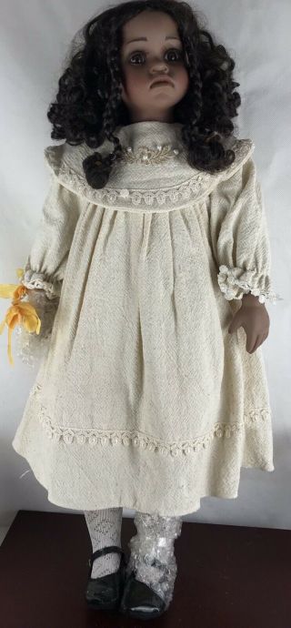Vintage Duck House Heirloom Porcelain Doll With Cloth (- /5000) 28 Inch Tall