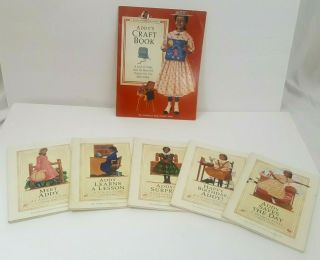 Vintage American Girl Pleasant Company Addy Doll Book 1 - 5 & Craft Us History