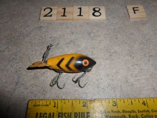 T2118 F Small Wooden Bomber Fishing Lure Great Color