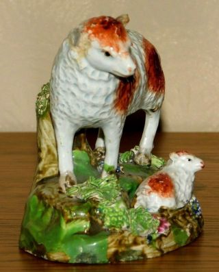Antique 18th Century Staffordshire Pearlware Figure of a Sheep c.  1780 2