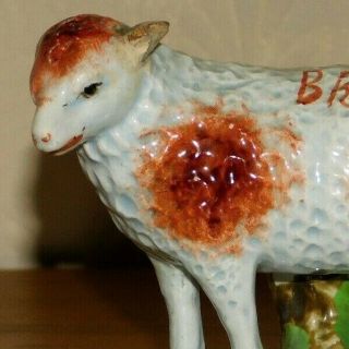 Antique 18th Century Staffordshire Pearlware Figure of a Sheep c.  1780 6