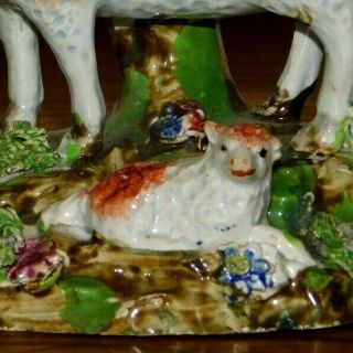 Antique 18th Century Staffordshire Pearlware Figure of a Sheep c.  1780 7