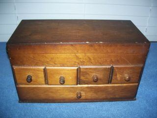 Vintage Japanese Wooden Chest Haribako Sewing Box 5 Drawers By Style House Japan