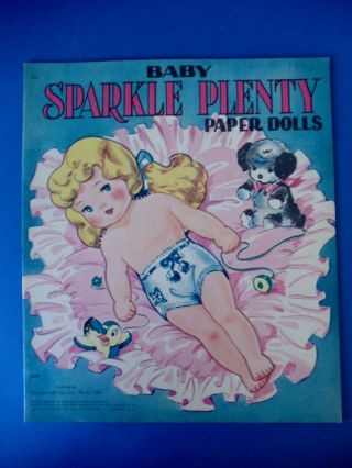 Vintage 1948 Baby Sparkle Plenty Paper Dolls Book Saalfield 2500 Uncut