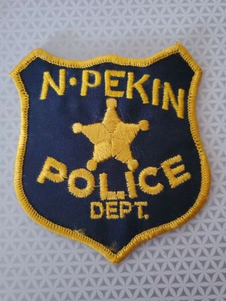 North Pekin Illinois Police Patch Cheesecloth Vintage Old Shoulder Patch