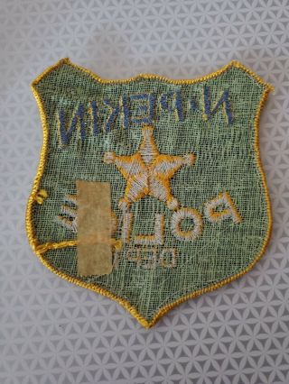 North Pekin Illinois Police Patch Cheesecloth Vintage Old Shoulder Patch 2
