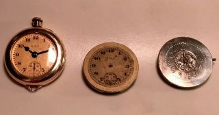 Three Elgin Vintage Grade 431 Ladies Pocket Watch Sz.  6/0 Parts/repair