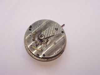 1882 Waltham 18s 11 Jewel Wm.  Ellery Roman Numeral Dial Pocket Watch Movement 5