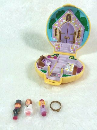 Polly Pocket Nancy’s Wedding Day Compact 1989 Complete With Figures And Ring