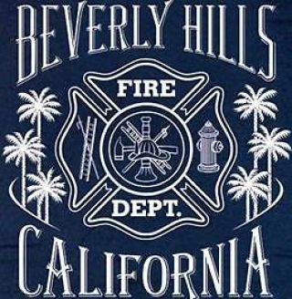 Beverly Hills Fire Department Firefighter T - Shirt Xl