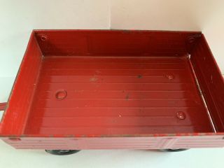 Ertl Farm Toy 74 - 7650 Pressed Steel Antique Vintage Red Wagon Case - John Deere 2