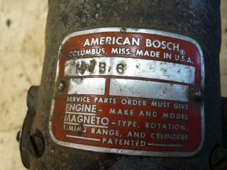 Antique Vintage American Bosch MJA MJB MJB6 Magneto 6 Cyl Tractor Oliver 3