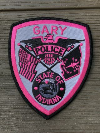 Gary Indiana Police Pink Shoulder Patch