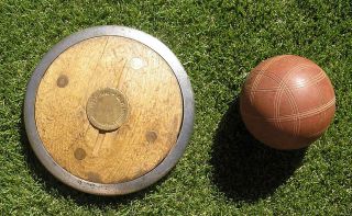 Vintage,  Antique Track & Field Discus,  Bocce Lawn Bowling Ball Sports Equipment