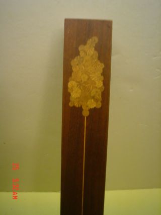 Large Mid Century Roger Sloan Carved Wood Twig Wall Vase Inlay Inlaid Signed 2