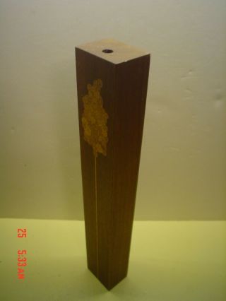 Large Mid Century Roger Sloan Carved Wood Twig Wall Vase Inlay Inlaid Signed 4