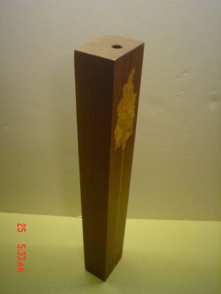 Large Mid Century Roger Sloan Carved Wood Twig Wall Vase Inlay Inlaid Signed 5