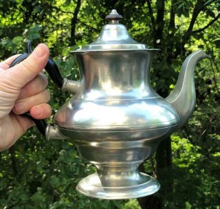 Antique American Pewter Teapot,  Smith & Co. ,  Boston,  MA. ,  c.  1830 3