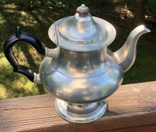 Antique American Pewter Teapot,  Smith & Co. ,  Boston,  MA. ,  c.  1830 4