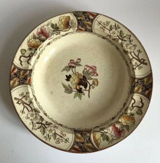 Antique/vintage Chinese Blossom Design Dish Or Soup Bowl 25cm Burmah A2362 P 6