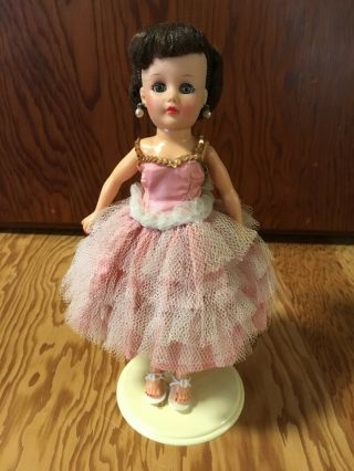 Vintage 1950’s Brunette Ballerina/formal 101/2” Uneeda Suzette Doll
