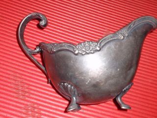 Antique Gravy Boat Rogers 1847 Remembrance Silver Plate
